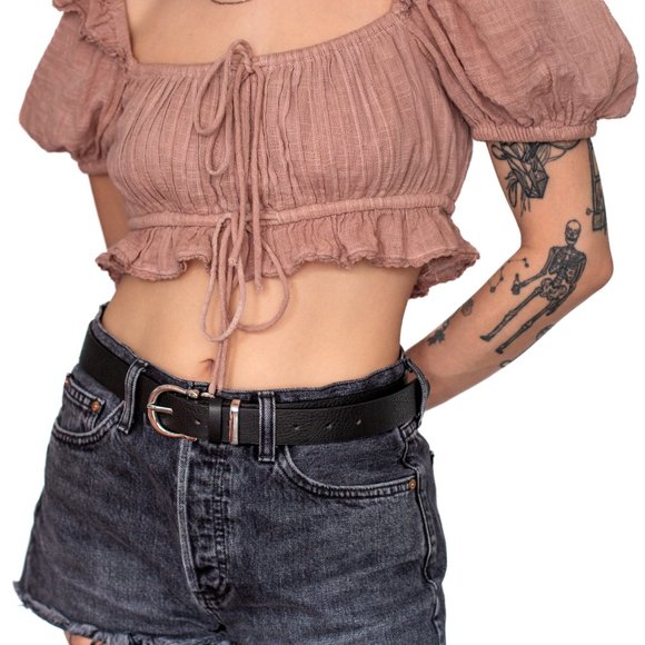 Sabo Skirt • Large • Short Sleeve Blouse • Dusty Rose - Picture 7 of 7